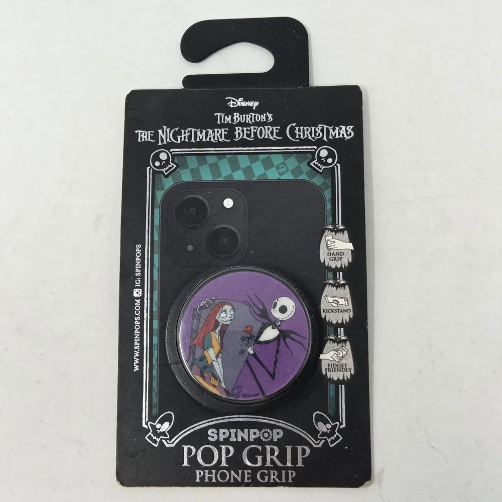 New Disney Nightmare Before Christmas Jack Skellington Sally Pop Grip SpinPop